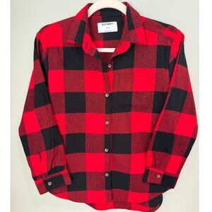 Youth Old Navy Oversized Flannel Shirt size large 10-12